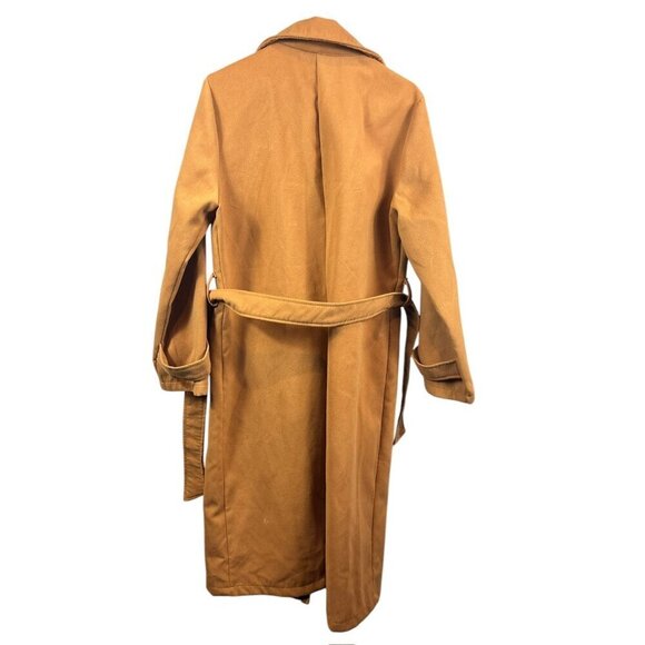 Boohoo Women's Long Brown Coat - Picture 2 of 6